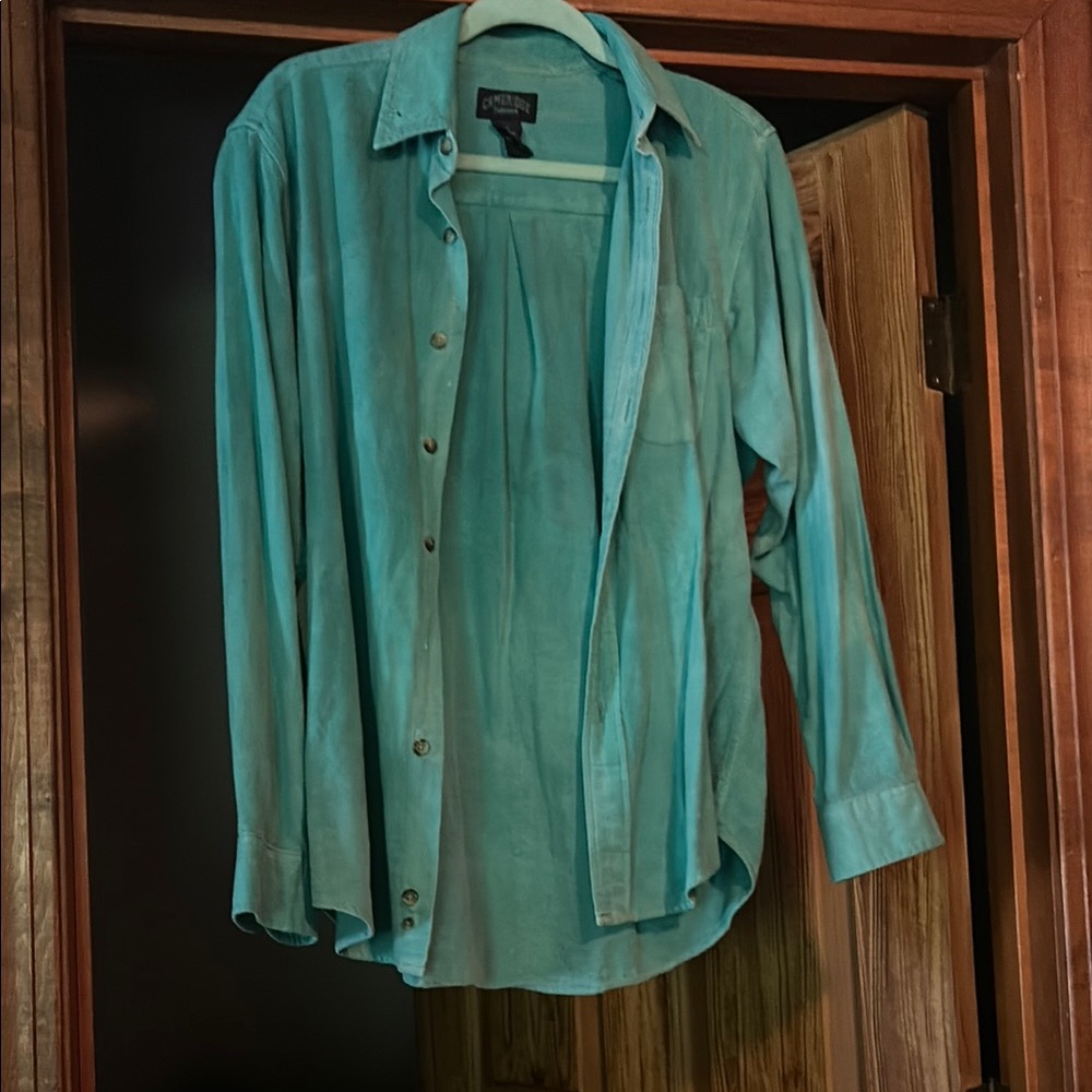 Women's Teal Button Down Shirt